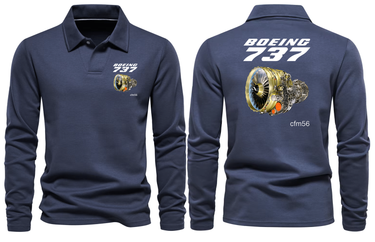 BOEING CFM 56 LONG SLEEVE POLO